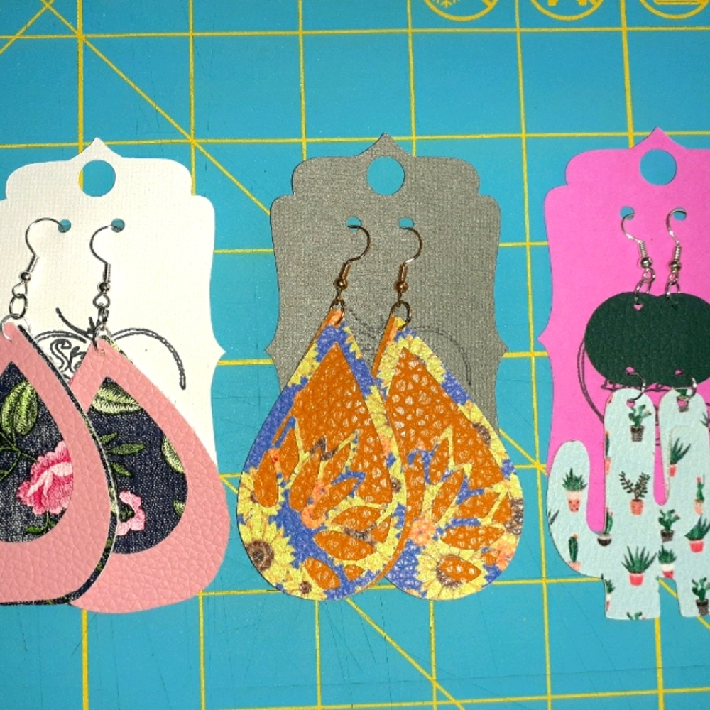 Flower & Succulent Earrings set